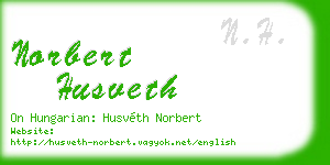 norbert husveth business card