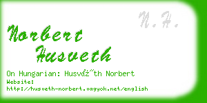 norbert husveth business card